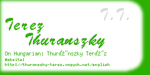 terez thuranszky business card